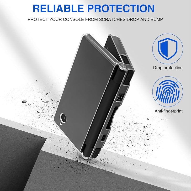 Vlammende Clear Crystal Protective Hard Case Compatible with Nintendo DSi NDSi, Transparent Hard Shell Case Cover for DSi NDSi Clear Housing Case - Image 2